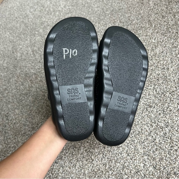 SAS Comfort Encore Slide Sandal Black, Adjustable Strap, Size 6 - Picture 10 of 10